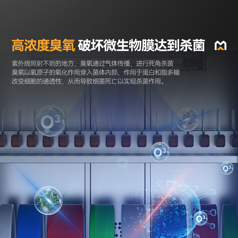 麦大厨智能款单门双层刀具砧板组合臭氧紫外线热风循环消毒柜