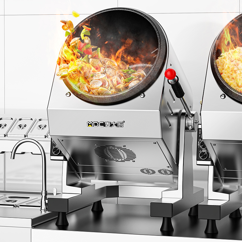 麦大厨标准款360立式双头电磁商用炒菜机